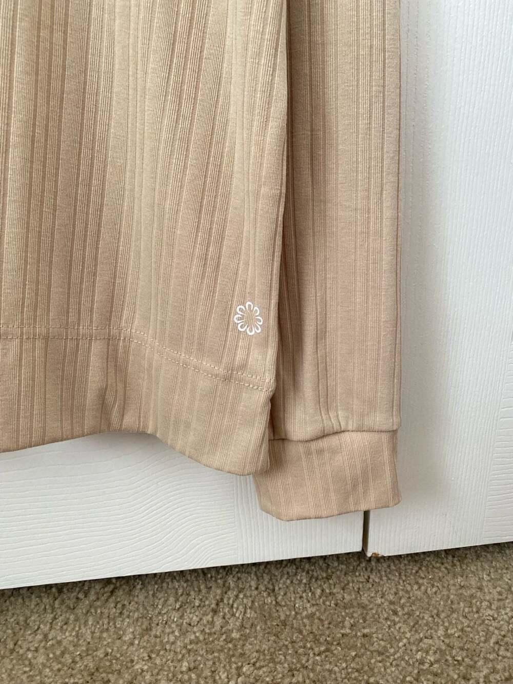 Pro Player Tan Ribbed Quarter-Zip Long Sleeve Pullover - Picture 5 of 15